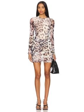 AFRM Zelda Dress in Warm Leopard